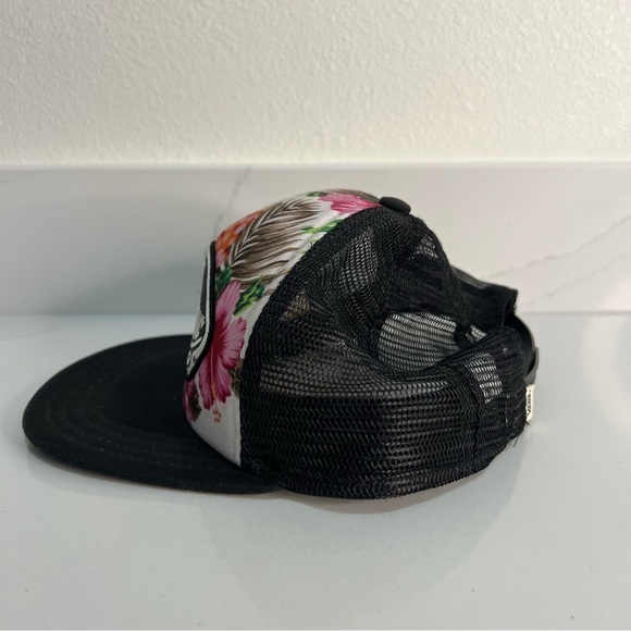 Vans Off The Wall Womens Tropical Hibiscus Floral Print Adjustable Trucker Hat - Picture 7 of 10